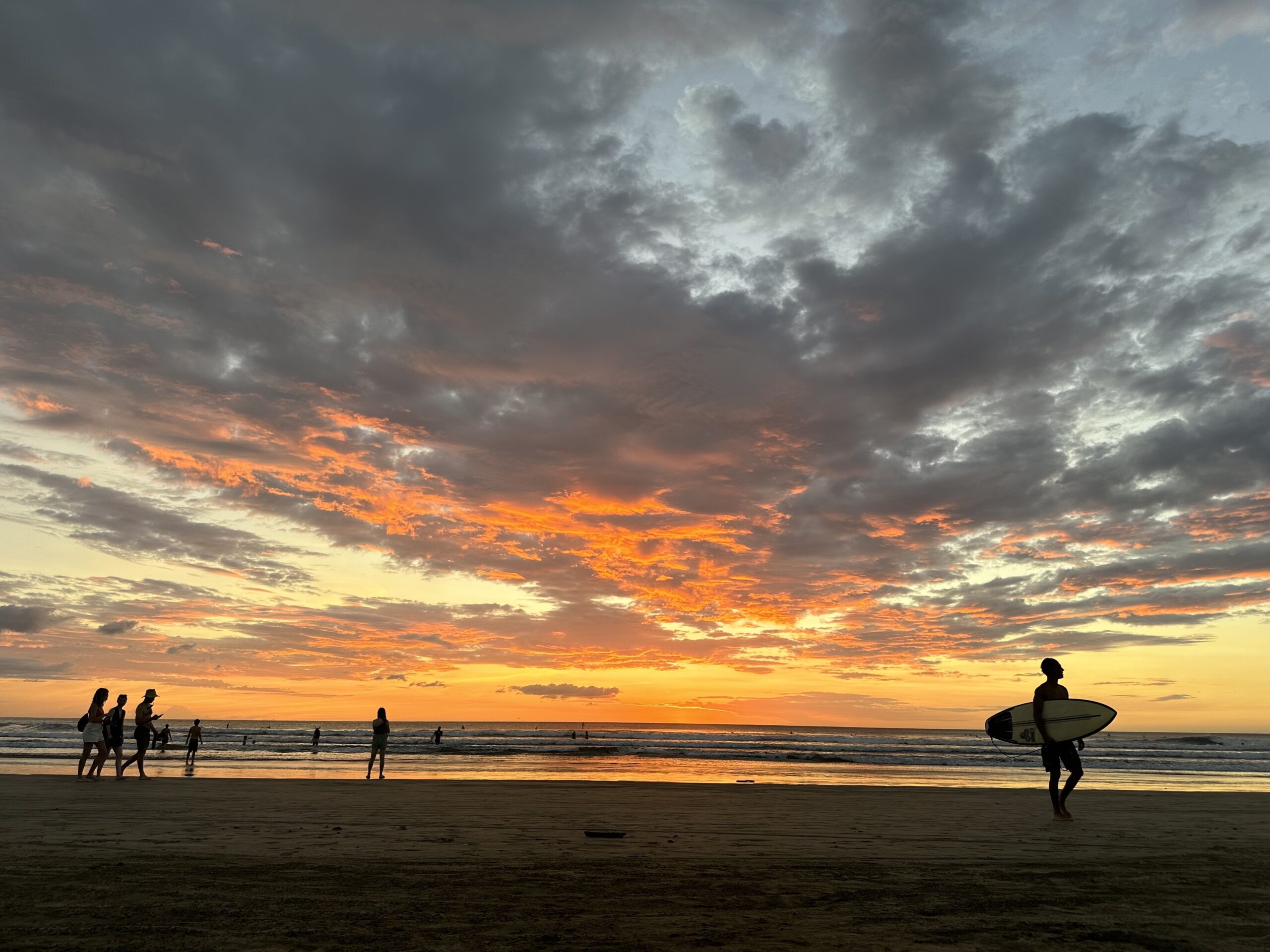 playa Guiones at sunset